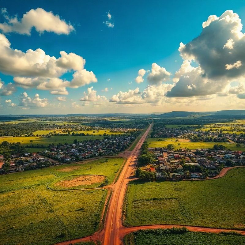 Aerial view of Kitale and the surrounding Trans-Nzoia highlands